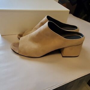 3.1 Philip Lim cube open Toe mule  slip on. Fawn. Sz 39(8.5).